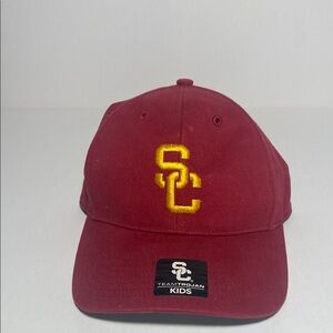 USC Trojans Team Trojan 47 Brand  Kids Cardinal Red /Gold Adjustable Cap O/S NWT